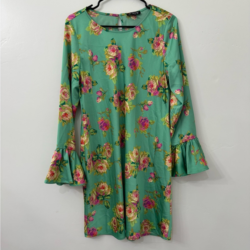 J Crew Winter garden dress in lavish rose Size 10